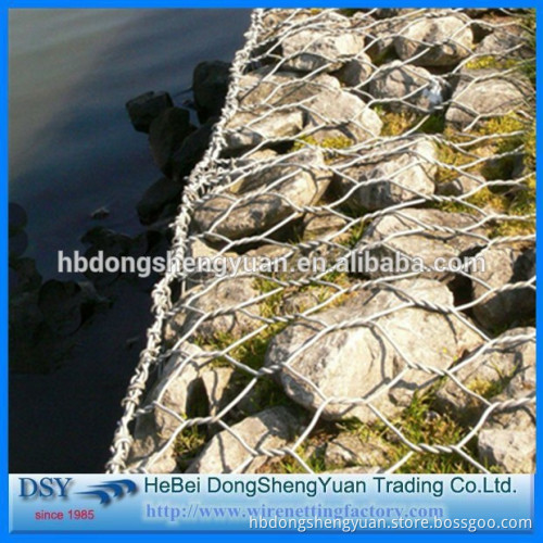 hot dip Galvanized gabion basket Mesh factory